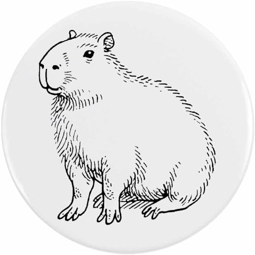 Azeeda 2 x 38mm 'Wasserschwein sitzend' Pin Knopf-Abzeichen (BB00144691) von Azeeda