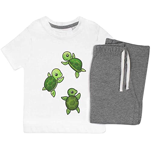 Azeeda 5-6 Jahre 'Schwimmende Baby-Schildkröten' Kinder Nachtwäsche/Pyjama Set (KP00112937) von Azeeda