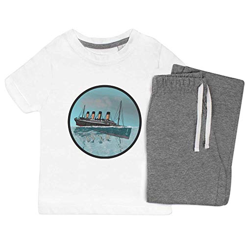 Azeeda 5-6 Jahre 'Sinkende Titanic' Kinder Nachtwäsche/Pyjama Set (KP00053610) von Azeeda