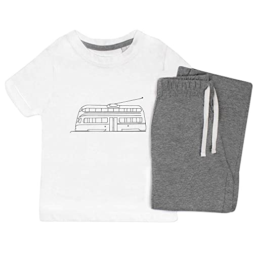 Azeeda 5-6 Jahre 'Straßenbahn' Kinder Nachtwäsche/Pyjama Set (KP00028042) von Azeeda