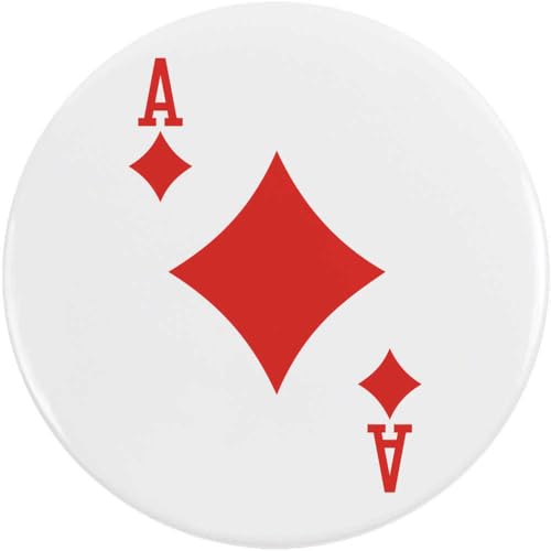 Azeeda 58mm 'Ace von Diamanten' Pin Knopf-Abzeichen (BB00149596) von Azeeda