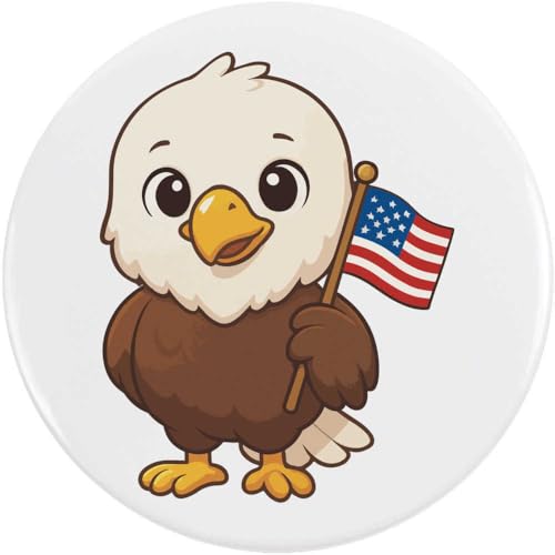 Azeeda 58mm 'Amerikanischer Adler' Pin Knopf-Abzeichen (BB00144927) von Azeeda