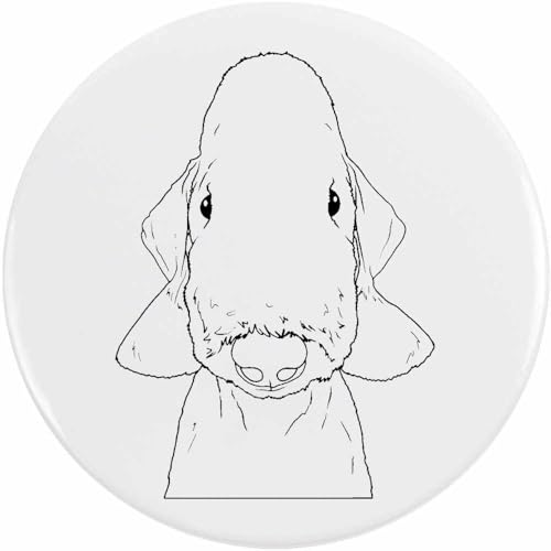 Azeeda 58mm 'Bedlington-Terrier' Pin Knopf-Abzeichen (BB00145311) von Azeeda