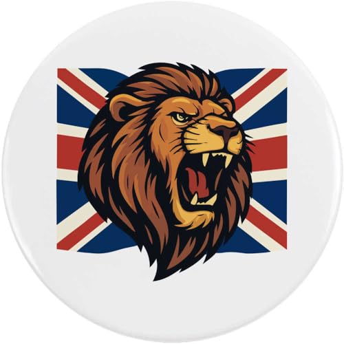 Azeeda 58mm 'Britischer Löwe' Pin Knopf-Abzeichen (BB00144861) von Azeeda
