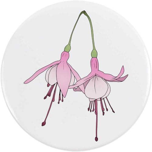 Azeeda 58mm 'Fuchsia Blumen' Pin Knopf-Abzeichen (BB00146660) von Azeeda