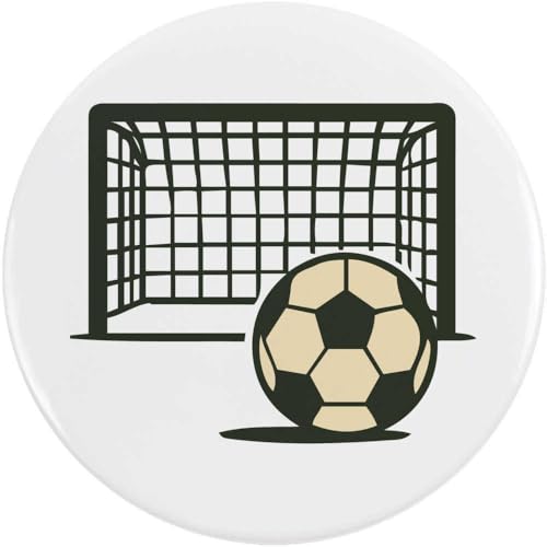 Azeeda 58mm 'Fußballnetz & Ball' Pin Knopf-Abzeichen (BB00147255) von Azeeda