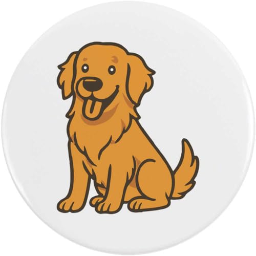 Azeeda 58mm 'Golden Retriever' Pin Knopf-Abzeichen (BB00144807) von Azeeda