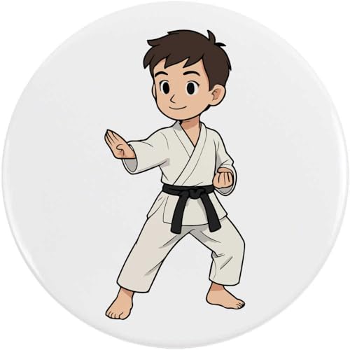 Azeeda 58mm 'Karate Junge' Pin Knopf-Abzeichen (BB00148373) von Azeeda