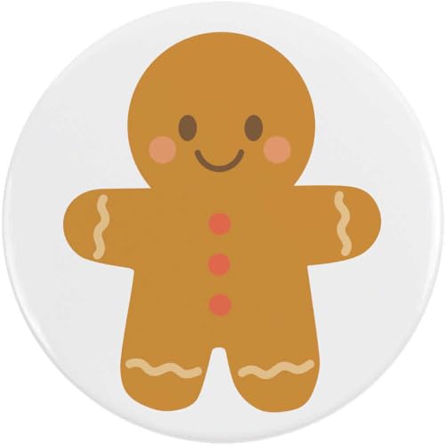 Azeeda 58mm 'Lebkuchenmann' Pin Knopf-Abzeichen (BB00146934) von Azeeda