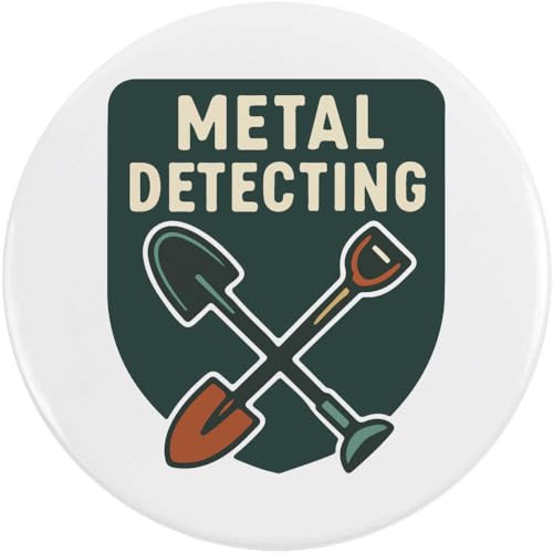 Azeeda 58mm 'Metalldetektor-Motiv' Pin Knopf-Abzeichen (BB00148622) von Azeeda