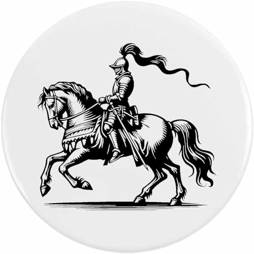Azeeda 58mm 'Ritter zu Pferd' Pin Knopf-Abzeichen (BB00146256) von Azeeda
