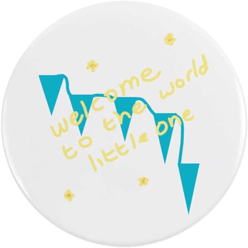 Azeeda 58mm 'Welcome To The World' Pin Knopf-Abzeichen (BB00148718) von Azeeda