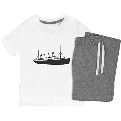 Azeeda 7-8 Jahre 'Titanic' Kinder Nachtwäsche/Pyjama Set (KP00003603) von Azeeda