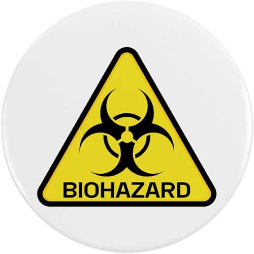 Azeeda 77mm 'Biohazard-Zeichen' Pin Knopf-Abzeichen (BB00056857) von Azeeda