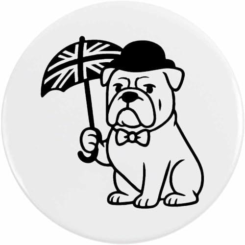 Azeeda 77mm 'Britische Bulldogge' Pin Knopf-Abzeichen (BB00144821) von Azeeda