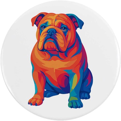 Azeeda 77mm 'Britische Bulldogge' Pin Knopf-Abzeichen (BB00145265) von Azeeda