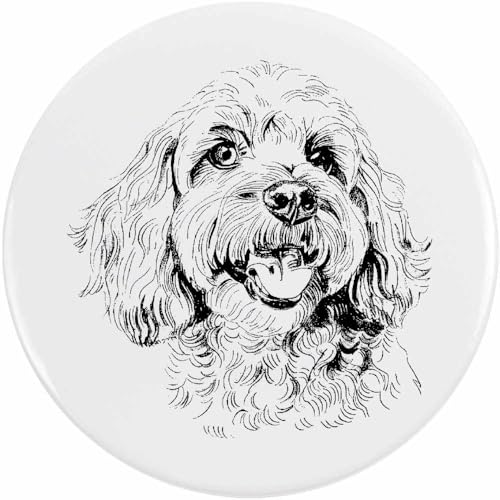 Azeeda 77mm 'Cockapoo-Porträt' Pin Knopf-Abzeichen (BB00144458) von Azeeda