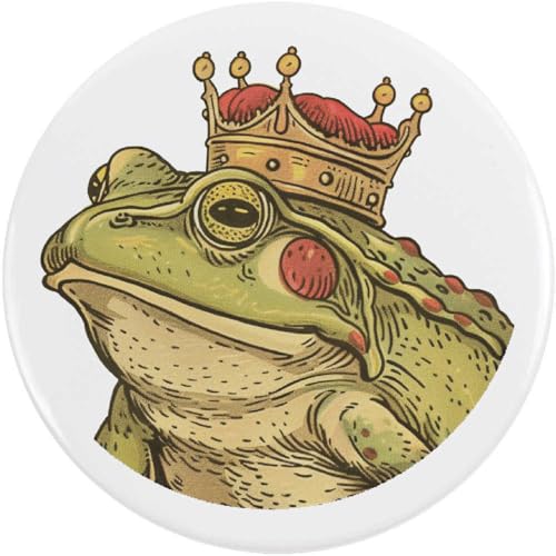 Azeeda 77mm 'Froschkönig' Pin Knopf-Abzeichen (BB00146575) von Azeeda