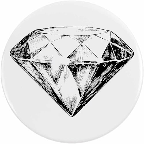 Azeeda 77mm 'Geschliffener Diamant' Pin Knopf-Abzeichen (BB00144198) von Azeeda