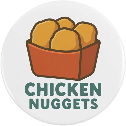 Azeeda 77mm 'Hühnernuggets' Pin Knopf-Abzeichen (BB00148135) von Azeeda