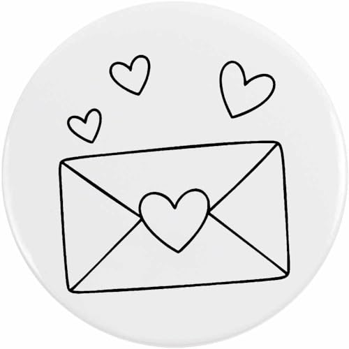 Azeeda 77mm 'Liebesbrief' Pin Knopf-Abzeichen (BB00144545) von Azeeda