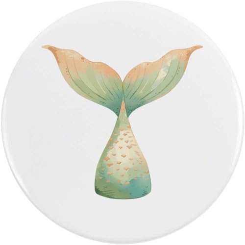 Azeeda 77mm 'Meerjungfrau Schwanz' Pin Knopf-Abzeichen (BB00146345) von Azeeda