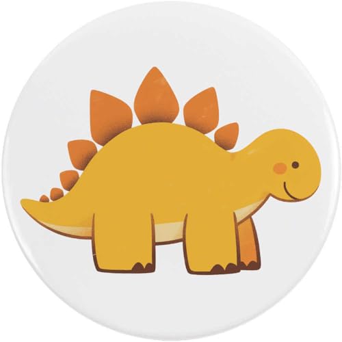 Azeeda 77mm 'Niedlicher Stegosaurus' Pin Knopf-Abzeichen (BB00147636) von Azeeda