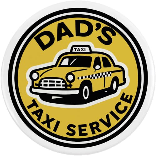 Azeeda 77mm 'Papas Taxiservice' Pin Knopf-Abzeichen (BB00146827) von Azeeda