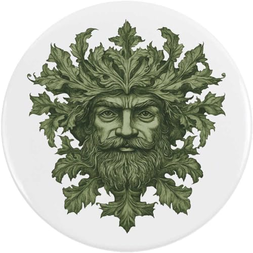 Azeeda 77mm 'Porträt des Grünen Mannes' Pin Knopf-Abzeichen (BB00144419) von Azeeda