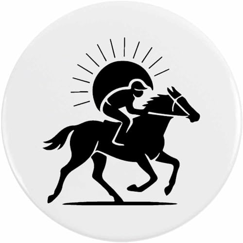 Azeeda 77mm 'Rennpferd' Pin Knopf-Abzeichen (BB00147176) von Azeeda