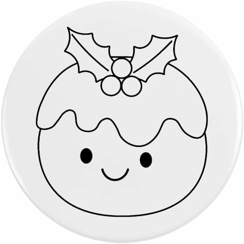 Azeeda 77mm 'Weihnachtspudding' Pin Knopf-Abzeichen (BB00146927) von Azeeda