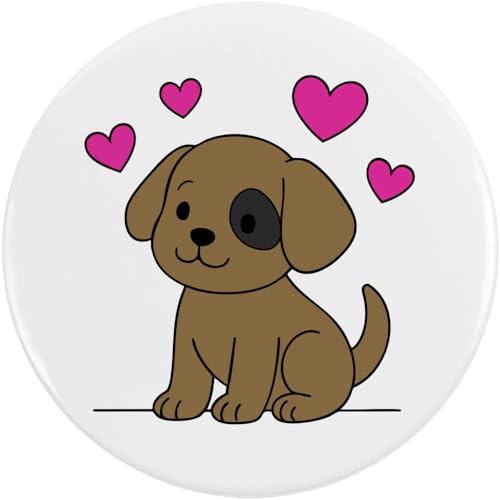 Azeeda 77mm 'Welpen-Liebe' Pin Knopf-Abzeichen (BB00144207) von Azeeda