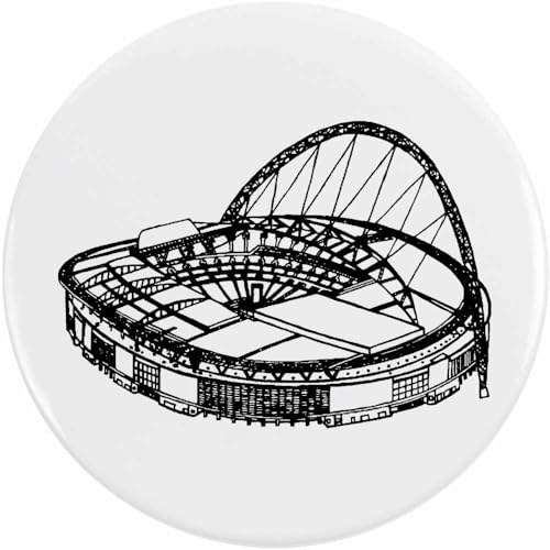 Azeeda 77mm 'Wembley-Stadion' Pin Knopf-Abzeichen (BB00091199) von Azeeda
