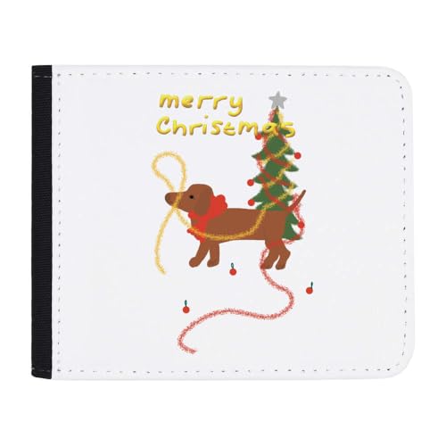 Azeeda 'Dackel schmückt zu Weihnachten ' Geldbörse (WL00026415) von Azeeda