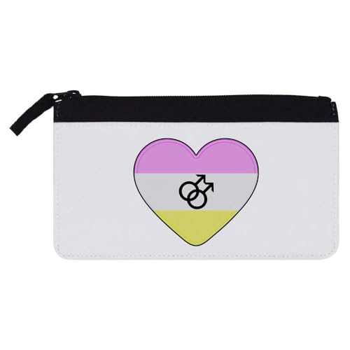 Azeeda Federmäppchen "Twink Flag Heart" (PC00041617), weiß, 21cm x 12cm, Bleistift 21 x 12 von Azeeda