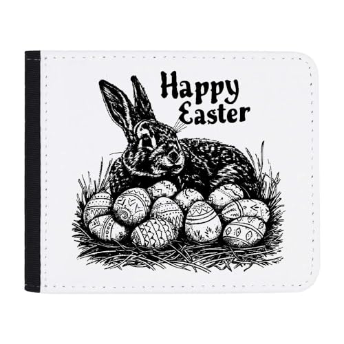 Azeeda 'Frohe Ostern mit Kaninchen und Eiern' Geldbörse (WL00022863) von Azeeda