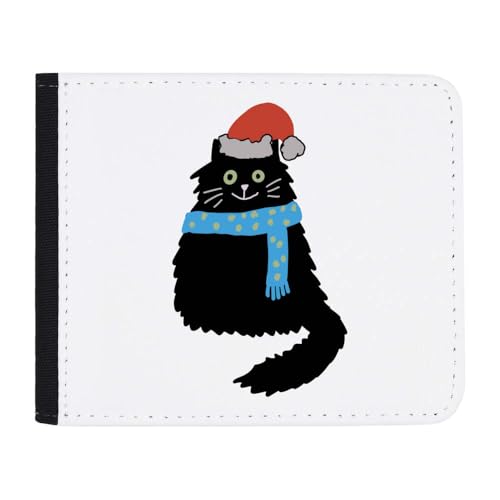 Azeeda 'Frohe Weihnachten, Schwarze Katze' Geldbörse (WL00025740) von Azeeda