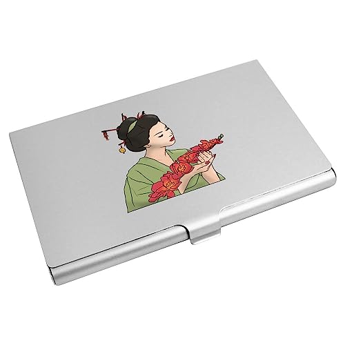 Azeeda 'Geisha hält Orchideen' Visitenkarten-etui (CH00035371) von Azeeda