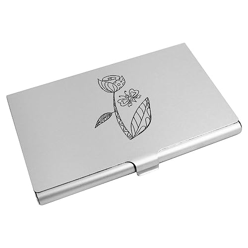 Azeeda 'Gekritzelte Blume mit Mustern' Visitenkarten-etui (CH00034888) von Azeeda