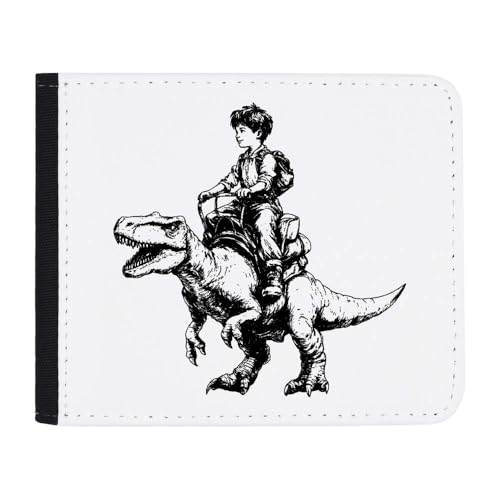 Azeeda 'Junge reitet Dinosaurier' Geldbörse (WL00025361) von Azeeda