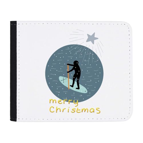 Azeeda 'Paddle Boarding Frohe Weihnachten Nachricht ' Geldbörse (WL00026417) von Azeeda