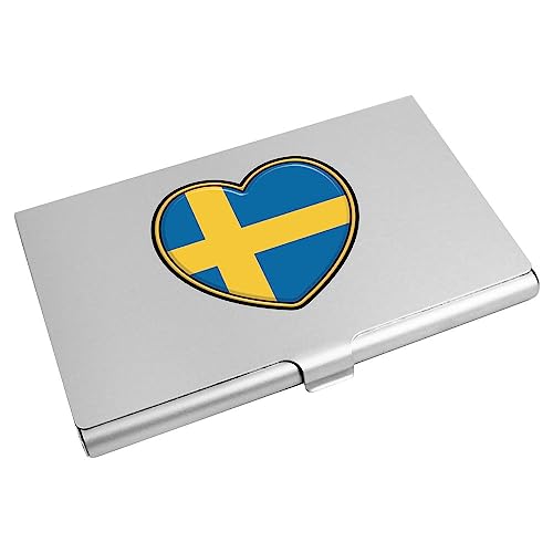 Azeeda 'Schweden-Flaggen-Herz' Visitenkarten-etui (CH00035234) von Azeeda
