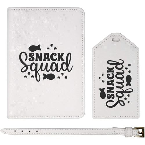 Azeeda 'Snack Squad Lustiges Kinder-Kleinkind-Zitat ' Passhülle & Gepäckanhänger (PA00033013) von Azeeda