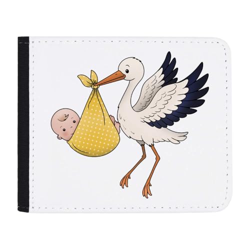 Azeeda 'Storch Tragen Baby' Geldbörse (WL00030906) von Azeeda