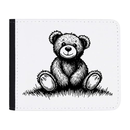 Azeeda 'Teddybär sitzt auf Gras' Geldbörse (WL00027068) von Azeeda