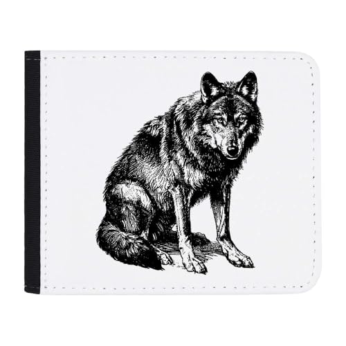 Azeeda 'Wolf sitzend' Geldbörse (WL00029255) von Azeeda