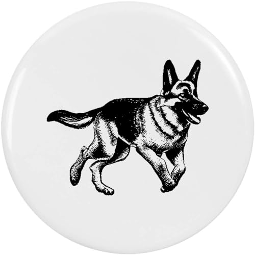 BB041781 Anstecknadel mit Aufschrift "Joyful German Shepherd in Full Stride", 38 mm, Metall von Azeeda