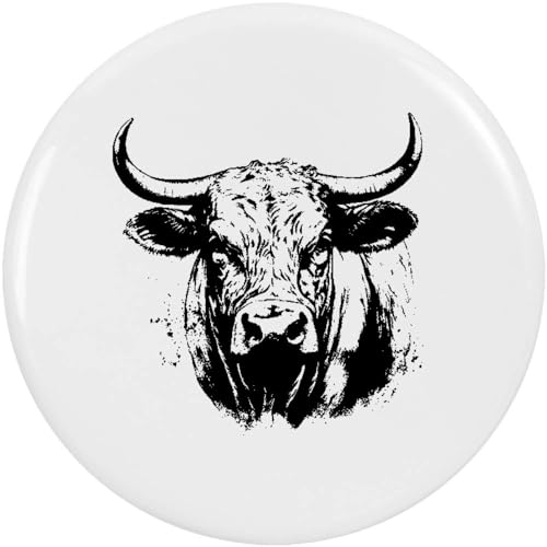 BB042988 Anstecknadel "Bull", 58 mm, Metall von Azeeda