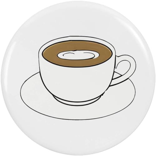 BB044696 Anstecknadel mit Aufschrift "Coffee Cup", 38 mm, Metall von Azeeda