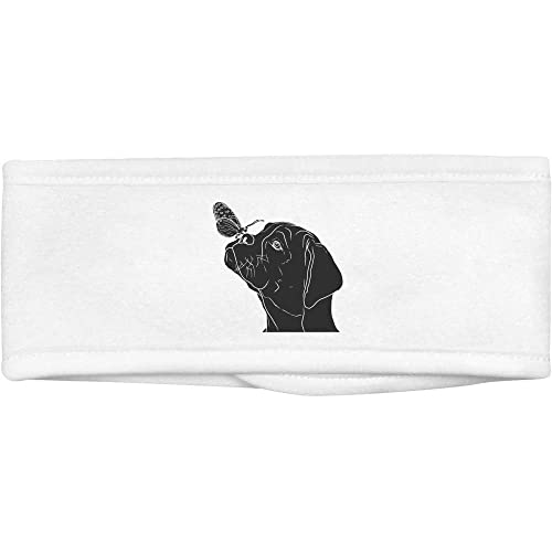 'Boxerhund und Schmetterlingssilhouette' Beauty Head Band/Haarband (HB00025336) von Azeeda